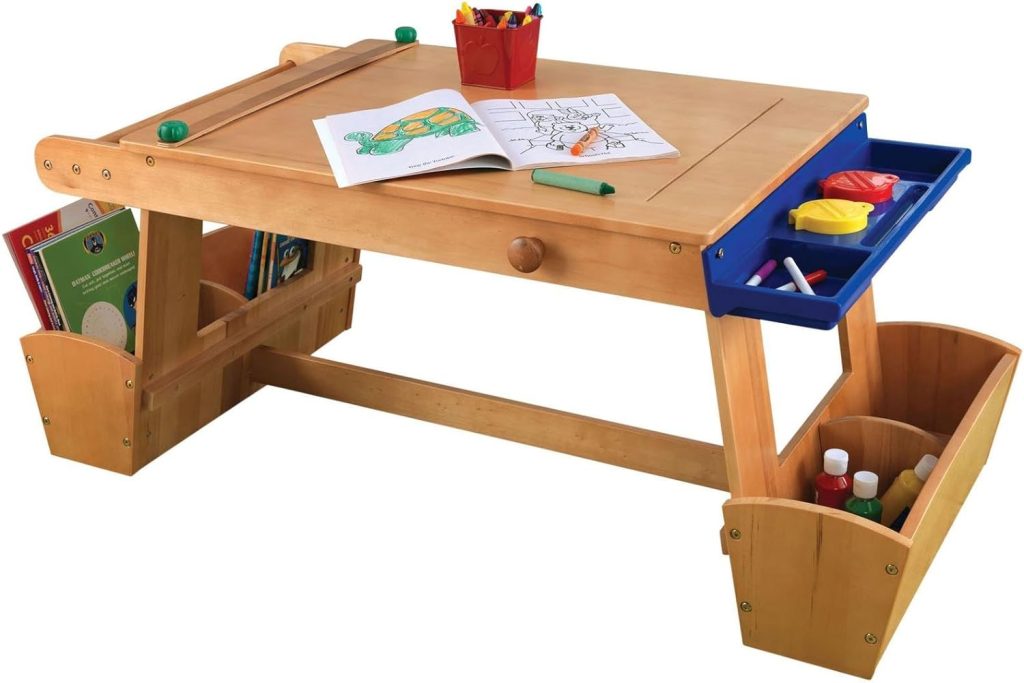 arts and crafts table with storage